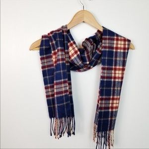 Christian Dior cashmere plaid scarf